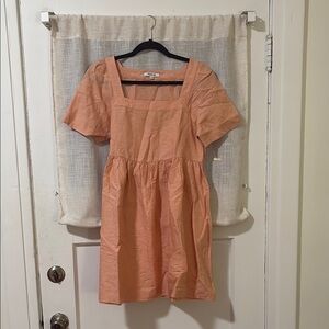 Madewell Coral Short Sleeve Dress